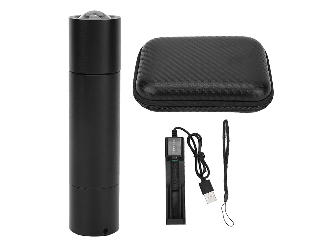 Linterna de terapia infrarroja con LED rojo, recargable, portátil, para hombros y cuello, negra.