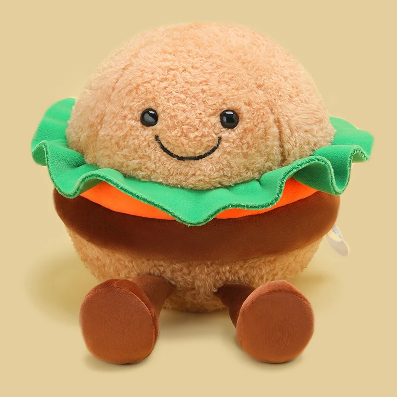 (hamburguesa 20cm) Peluche De La Serie De Repostería, Almohada De Oficina, Decoración Del Hogar