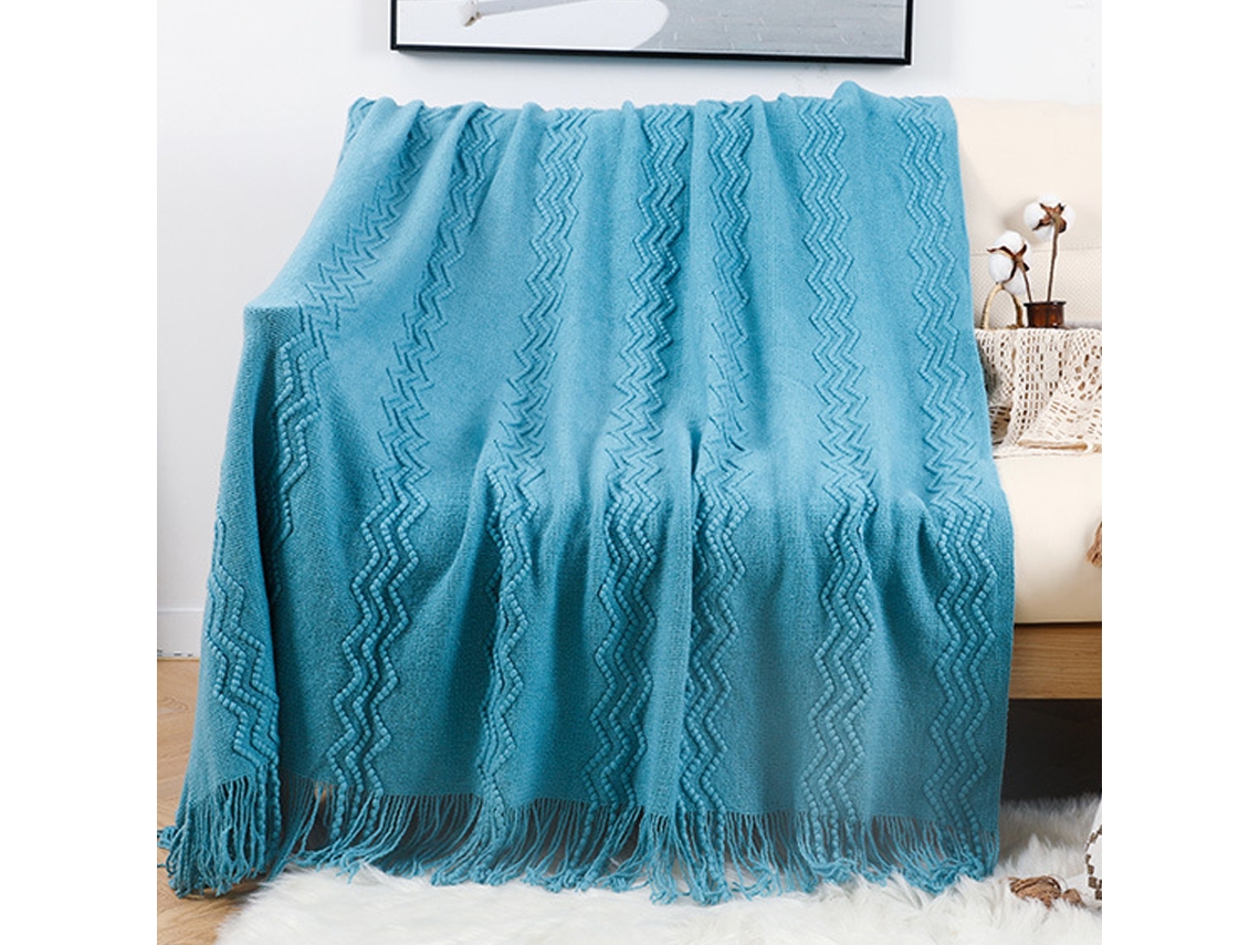 Manta De Tejido Para Sofá, Manta Decorativa Suave En Ganchillo, 50x60