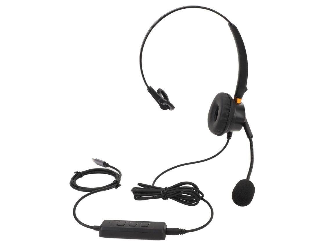Auriculares Con Cancelación De Ruido Usb-c De 3,5 Mm Con Micrófono Para Uso En Oficinas O Centros De Llamadas.