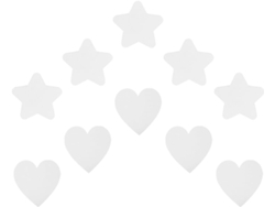 10 Lienzos De Algodón Tensados – Formas De Estrella Y Corazón 15x15 Cm – Paneles En Blanco Para Pintar