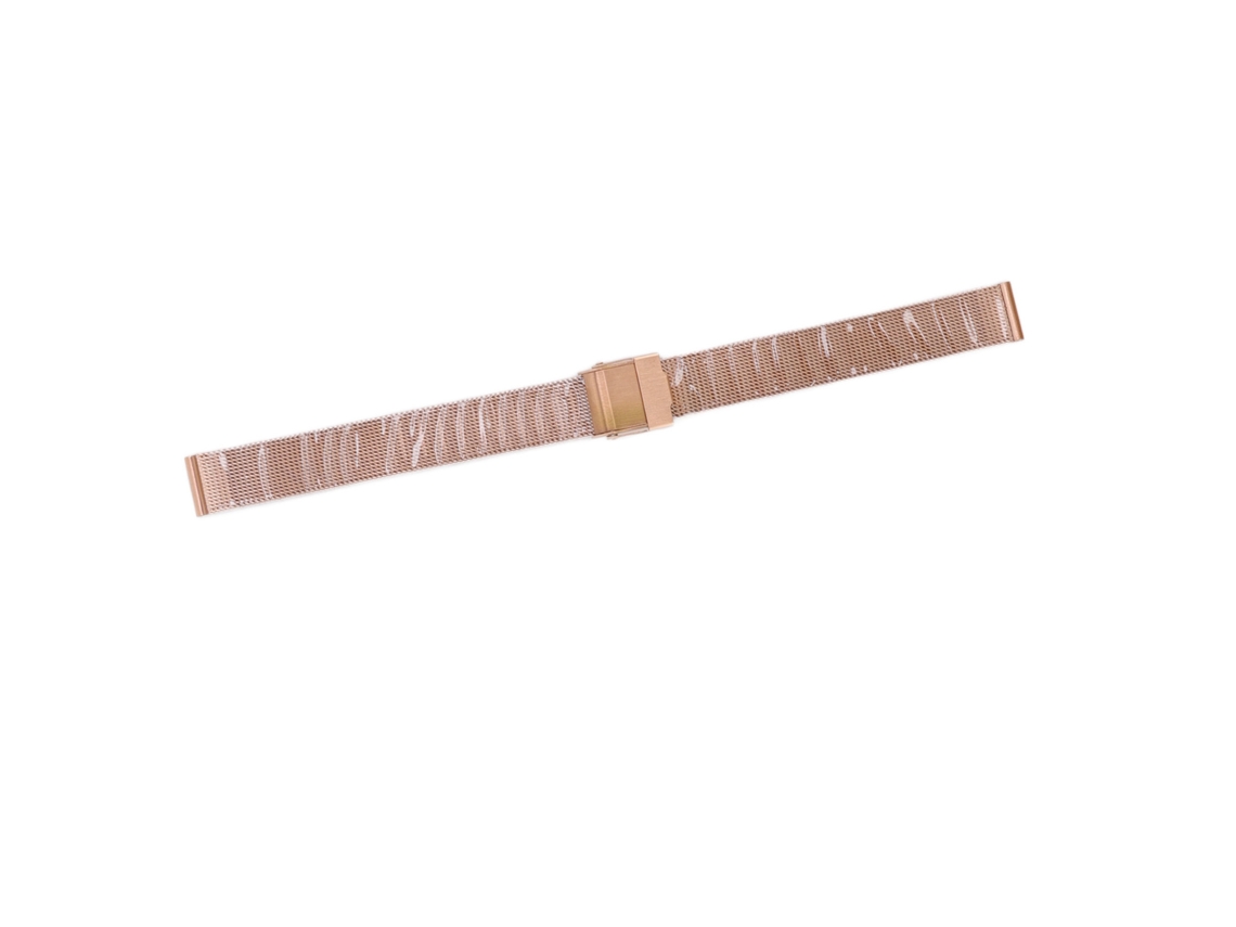 Pulsera De Reloj Tejida De Acero Inoxidable, Oro Rosa, Para Hombre Y Mujer, 0,47 Pulgadas