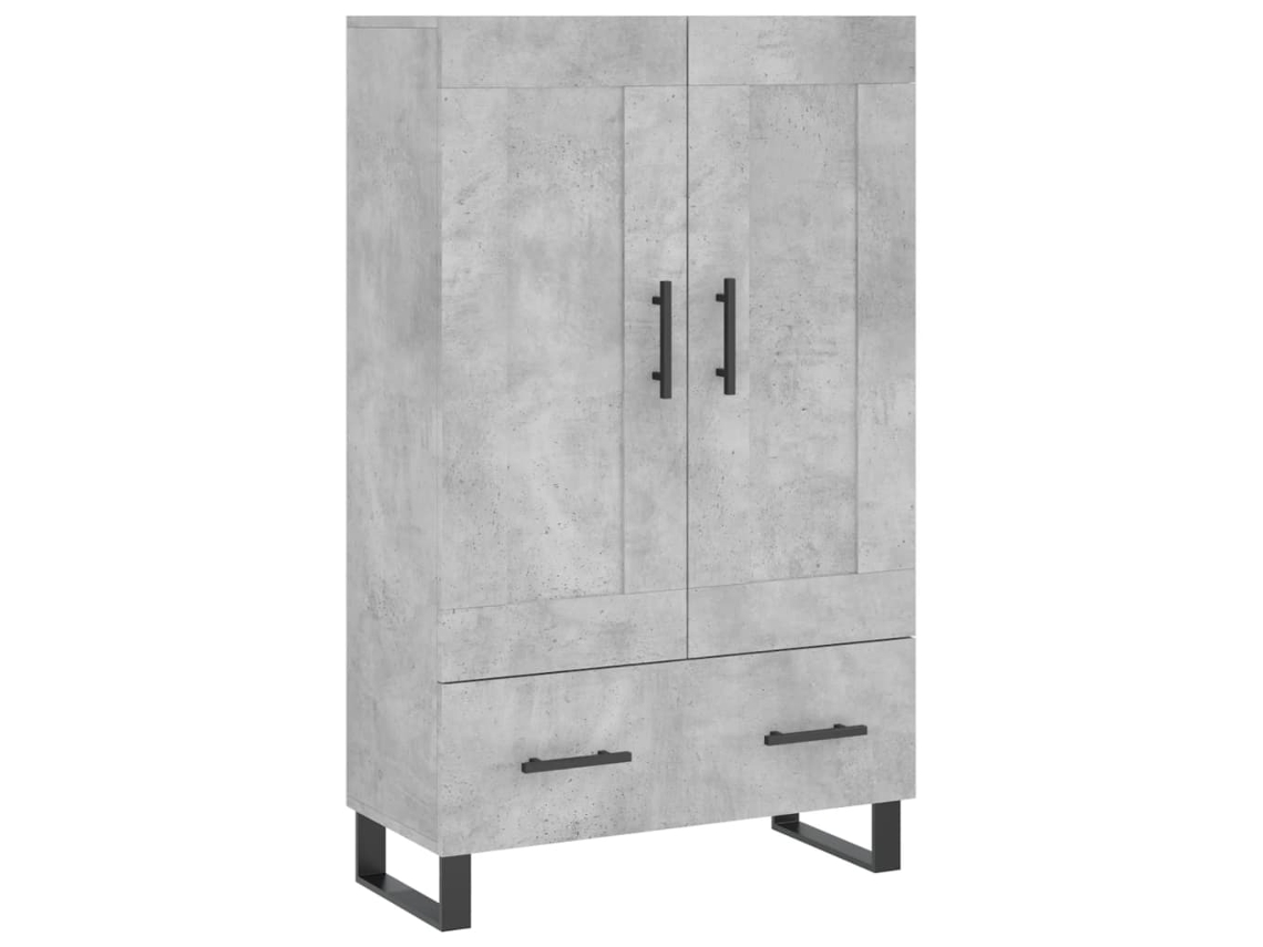 Maison Exclusive - Aparador Alto Madera De Ingeniería Gris Hormigón 69,5x31x115 Cm
