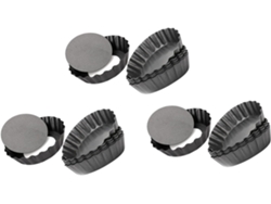 Juego de 18 moldes para tartaletas de huevo, mini moldes de 7,6 cm con fondo extraíble, molde Gokoco Pair