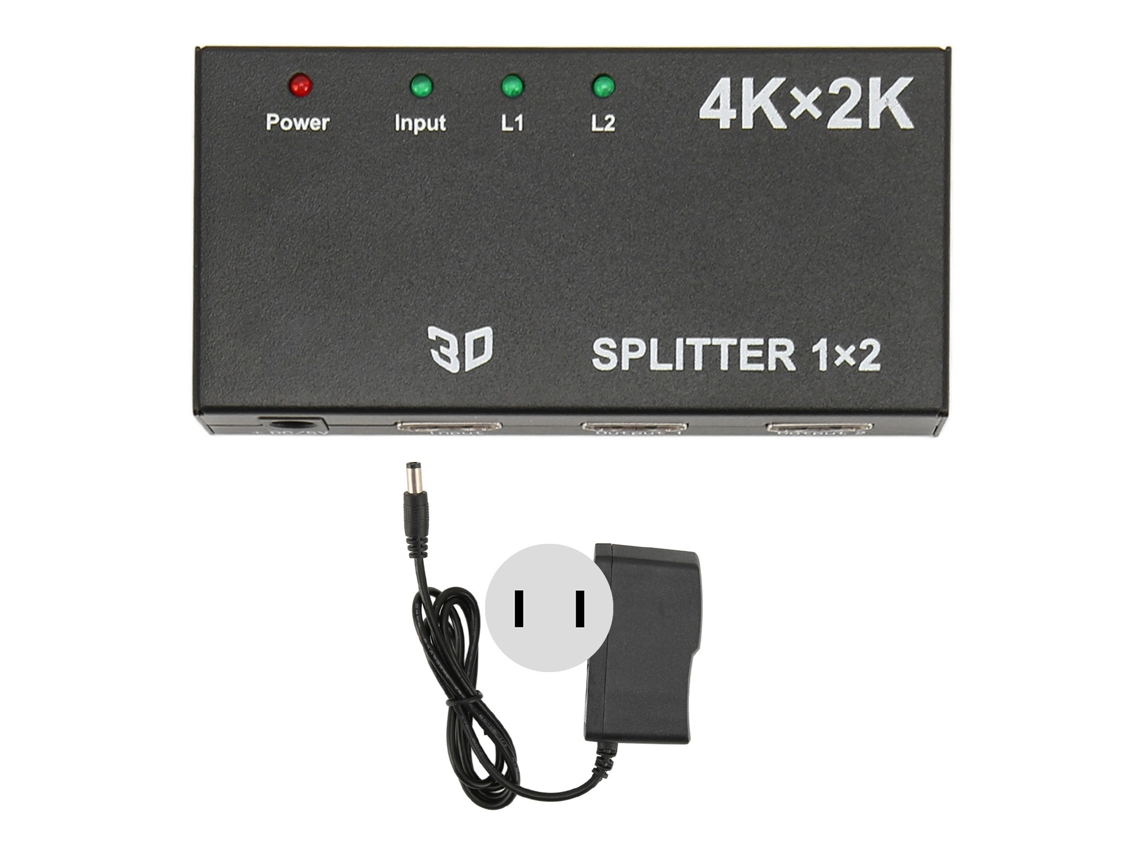 Divisor De Interfaz Multimedia Hd 1 Entrada 2 Salidas 4k 2k Duplicación De Pantalla Espejo Conmutador De Video Con