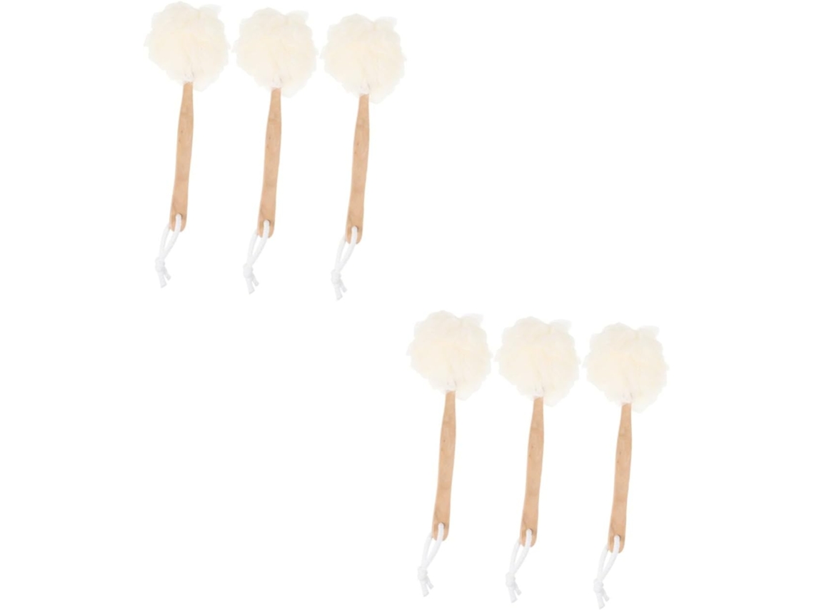 6 piezas Brosse à Balles De Bain De Exfoliant Para Set Pratique De Cuelloleur Blanche