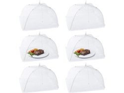 Cubiertas de malla emergentes, innovadora protección de alimentos para picnics al aire libre, reutilizables y plegables, ideales para platos.