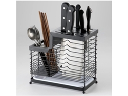 Soporte para cubiertos Organizador de metal Organizador de utensilios de almacenamiento de cocina
