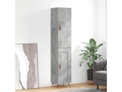 Aparador De Madera Contrachapada Gris Hormigón 34,5x34x180 Cm