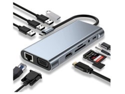 Adaptador Hub USB C HDMI0214-Y3 Negro