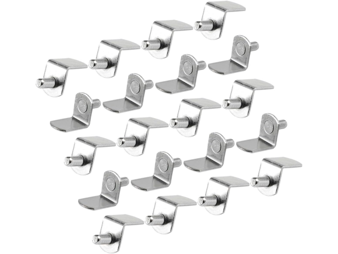 20 Piezas De Clavijas Madera Para Estantes, Clips Metal Estantes, Tacos Estantes Armarios, Soporte