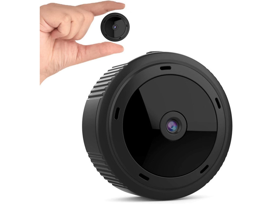 Mini cámara wifi W10 1080P, inalámbrica, HD, IP, visión nocturna, DVR, detección de movimiento, aplicación para interiores y exteriores, Yizhood (negra)