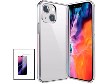 Kit Funda SuperProtect Anti-Shock y Cristal Templado CeramicGlass Full Cover Apple iPhone 13 Pro PHONECARE Transparente