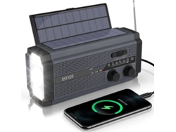 Radio de emergencia con manivela AM/FM/WB 5000mAh XSY 320 Negro Hentenhome