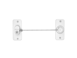 Cerradura de seguridad multifuncional con llave para ventana y armario de frigorífico, limitador de doble función, blanca.