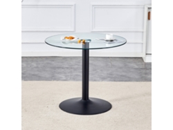 Mesa De Vidrio Minimalista Moderna 85 Cm, Diseño Ligero De Lujo, 76 Cm De Altura