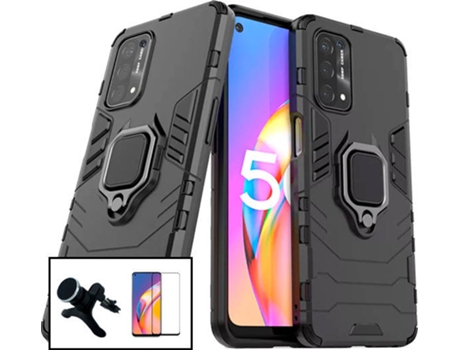 Kit Carcasa + Protector de Pantalla + Soporte Oppo A54s PHONECARE Military Defender