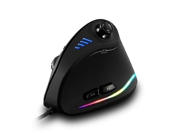 Ratón vertical para juegos Yizhood C 18 con joystick, ideal para deportes electrónicos, con agarre con cable y programación, color negro (oferta 2024)