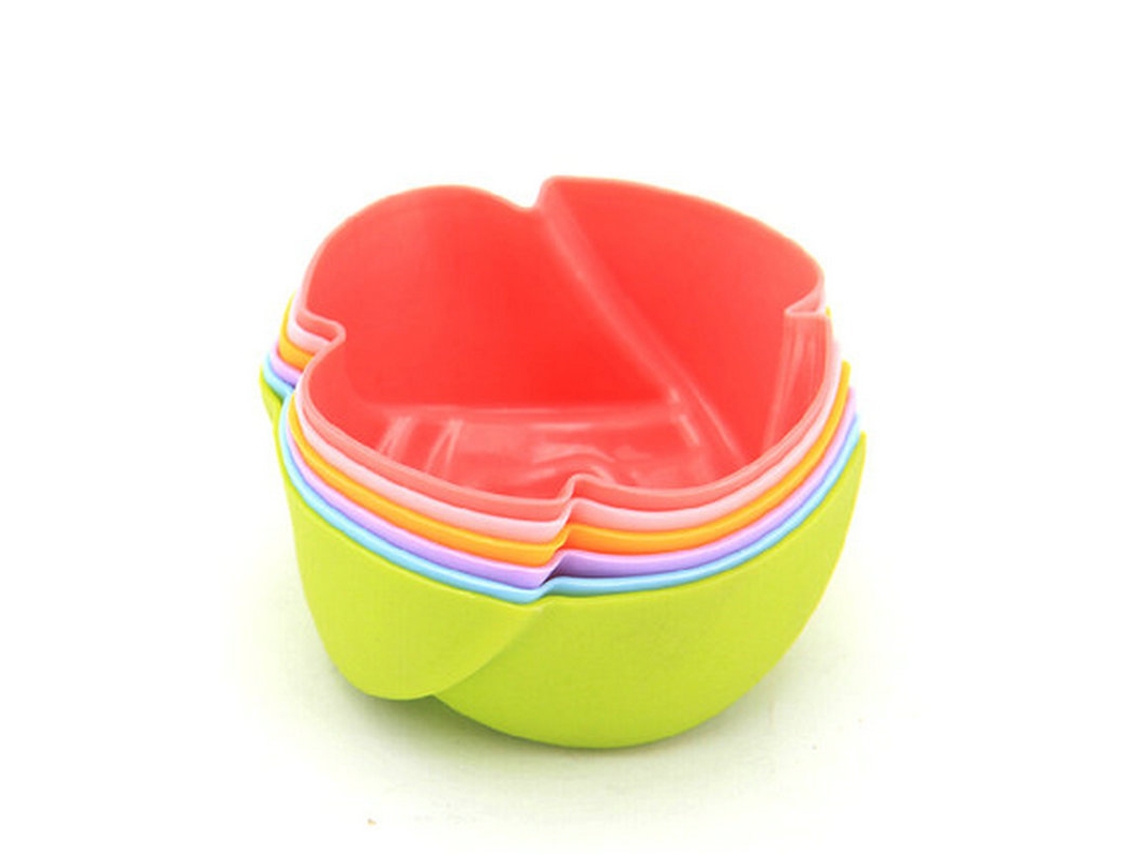 Moldes de silicona antiadherentes para muffins, reutilizables, aptos para horno, microondas, fáciles de desmontar y aptos para lavavajillas.