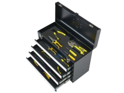 Caja de Herramientas Metálica Portátil con 4 Cajones, Cierre Automático y Asa Ergonómica Tekmaquinas