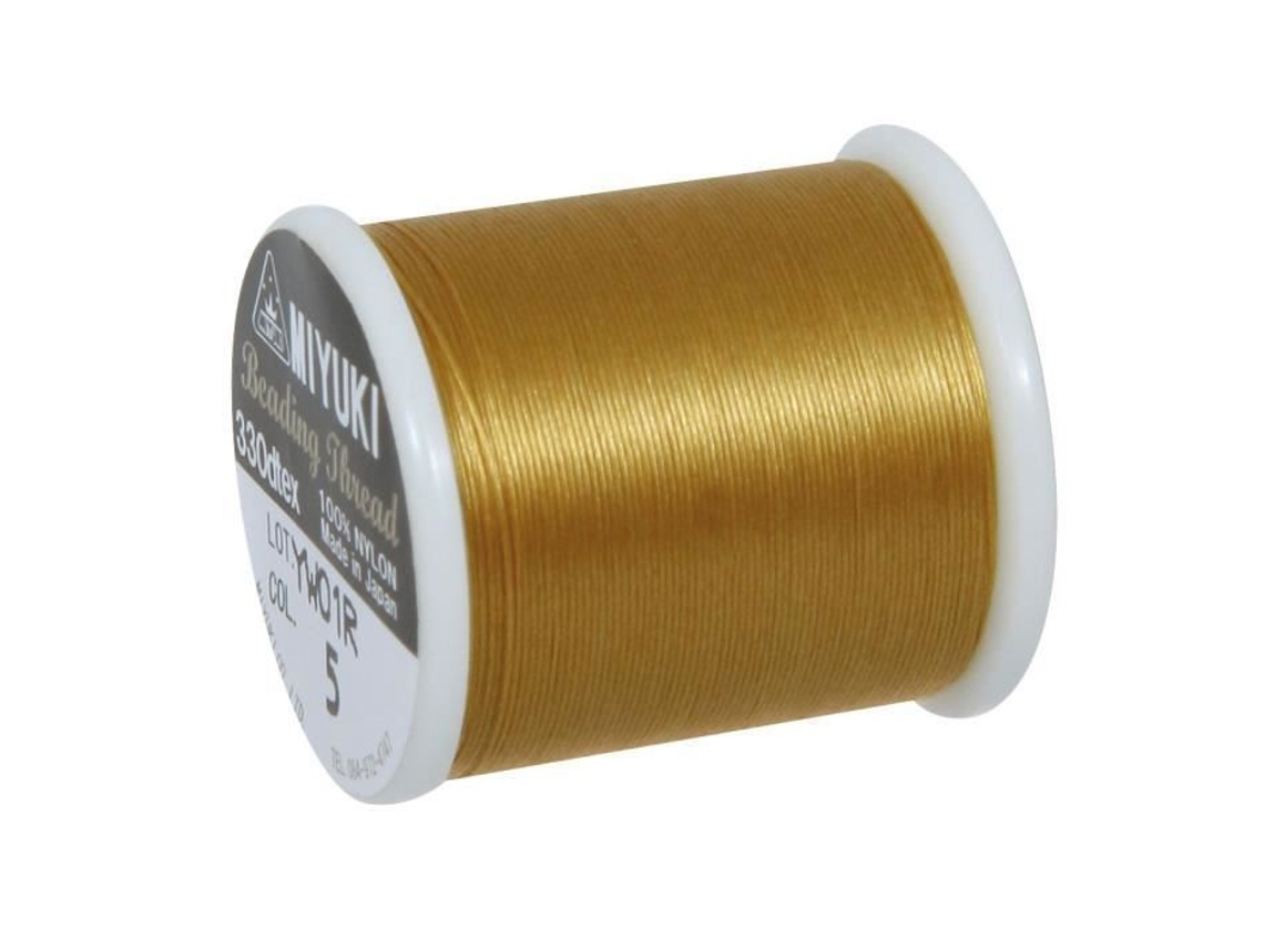 Hilo/cuenta Miuyki - Rayher - Dorado - Nylon - 0.27 mm - 50 m