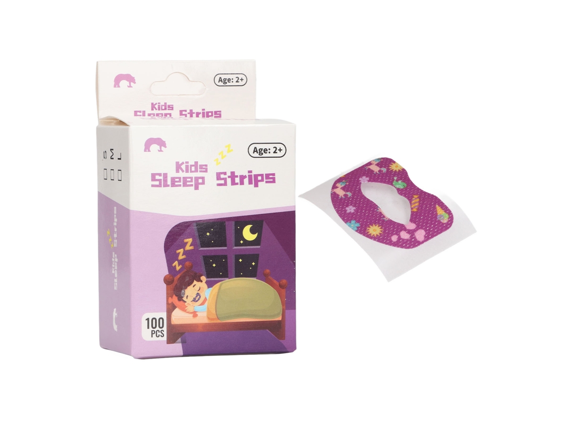 Tiras Bucales Pequeñas De Color Morado Para Bebés, Transpirables, Para La Respiración Nasal, 100 Unidades.
