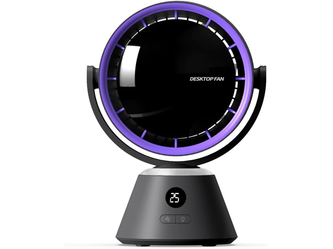 Ventilador Turbo De Alta Velocidad Con Cabezal Oscilante Y Pantalla Luminosa