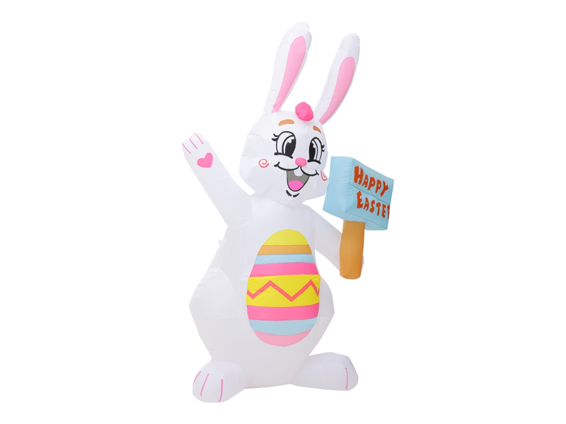 Decoración Inflable De Conejito De Pascua Con Luces Led Para Ambientes Festivos, 1,8 M