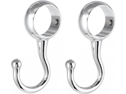 2 Piezas Armario Baño Barra De Tubo De 22 Mm De Diámetro Ganchos Para Bolsos Y Ropa Perchas