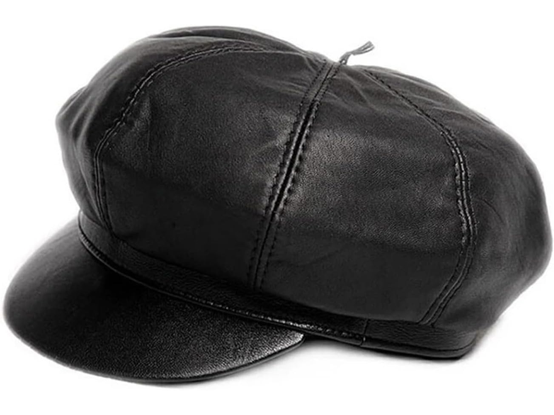 Gorra Unisex De Cuero Genuino, Elegante, Moderna, Para Exteriores, Cálida, Informal.