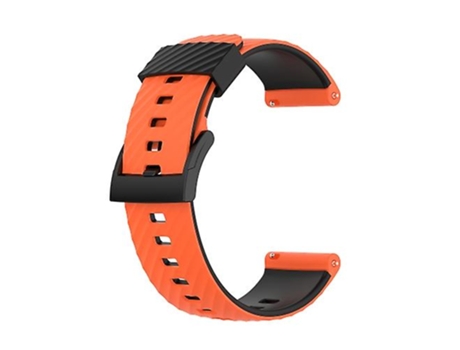 Correa Smartwatch Para Suunto 7 24Mm Naranja Negro VENISYMLIS