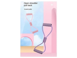 Banda elástica de 8 vías para ejercicios de espalda para mujer, ideal para yoga en casa, estiramiento de músculos de la espalda, color morado Rosewell