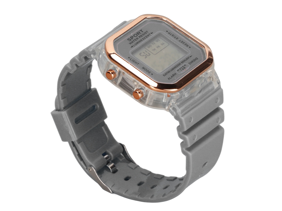 Reloj Electrónico Multifuncional Para Niños, Resistente Al Agua, Deportivo, Gris, 0,5 Pulgadas