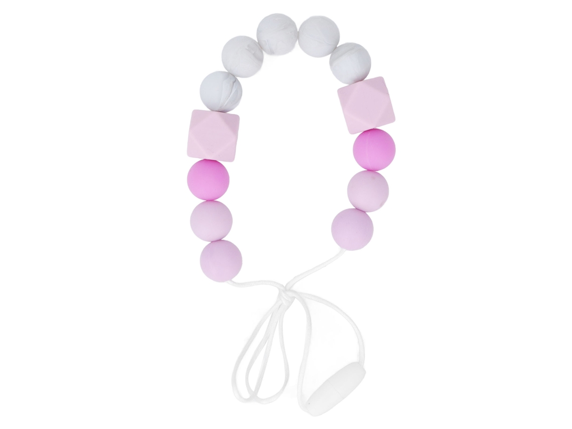 Collar Para Bebés Con Mordedura, Silicona Suave, Cuentas Exquisitas, Masaje De Encías, Morado