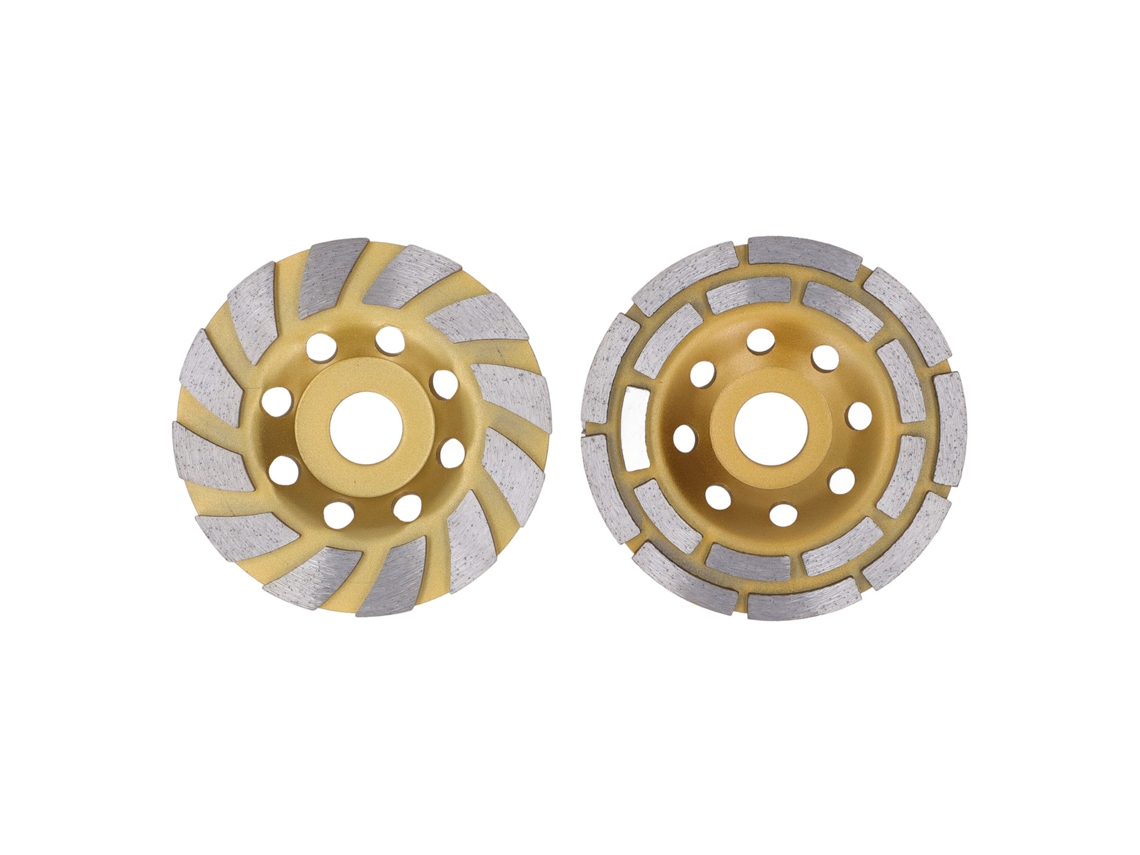 Kit De Discos De Pulido Turbo Segmentados De Diamante De 4,5 Pulgadas Con Doble Hilera Para Hormigón Y Piedra.