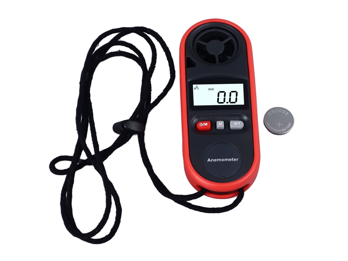 Anemómetro Digital Portátil Para Medir La Velocidad Del Viento Y La Temperatura En Sistemas De Climatización Domésticos (de -10 °c A 45 °c).