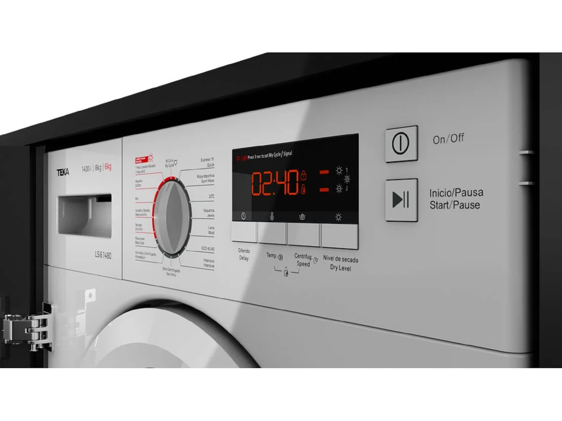 Lavasecadora Integrable TEKA LSI6 1480 (6/8 kg - 1400 rpm - Blanco)
