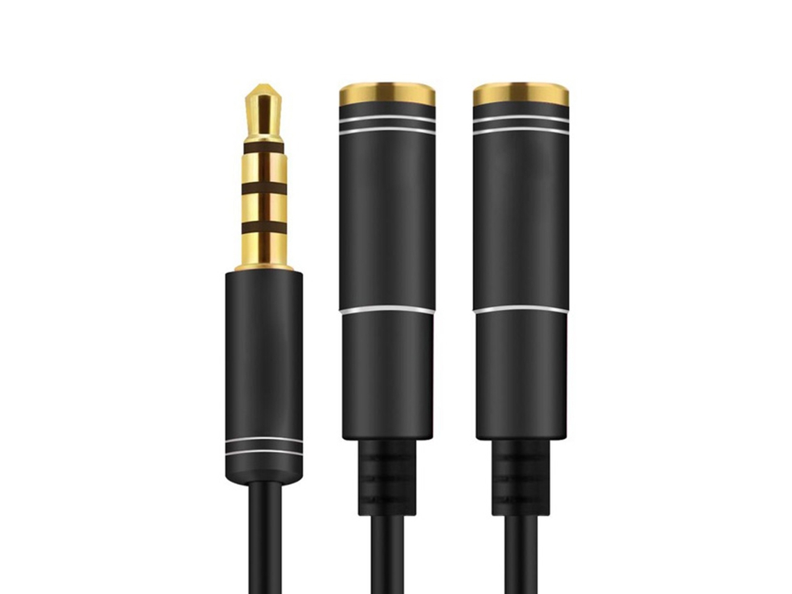 Cable Divisor De Audio De 3,5 Mm Macho A 2 Hembras Con Extensión Auxiliar, Compatible Con Teléfonos Móviles Y Ordenadores.