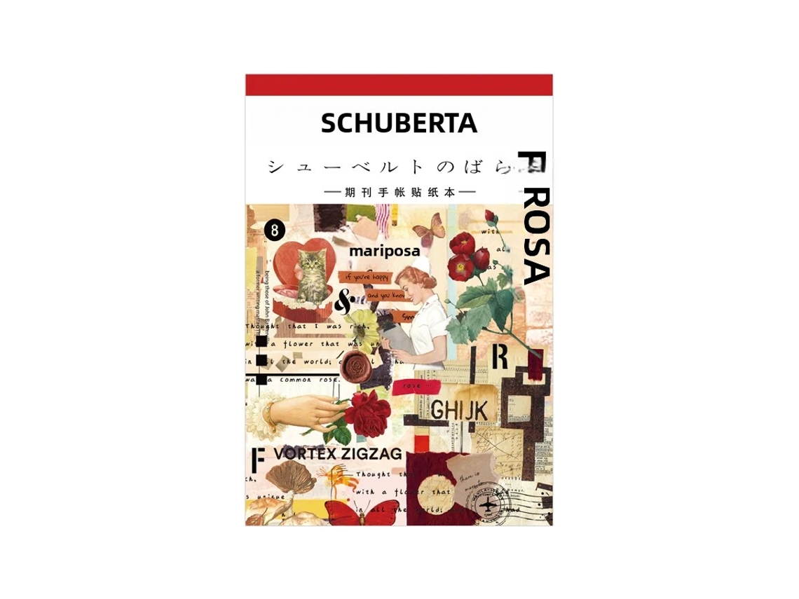 Libro de pegatinas de papel washi con 50 hojas, ideal para diarios de arte, decoraciones conmemorativas y pizarras blancas. Mdug (estilo B)