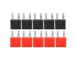 10 Piezas Conector Banana Doble 4mm 2 Vías, Alta Conductividad Eléctrica, Conexión Fuerte Para Computadoras