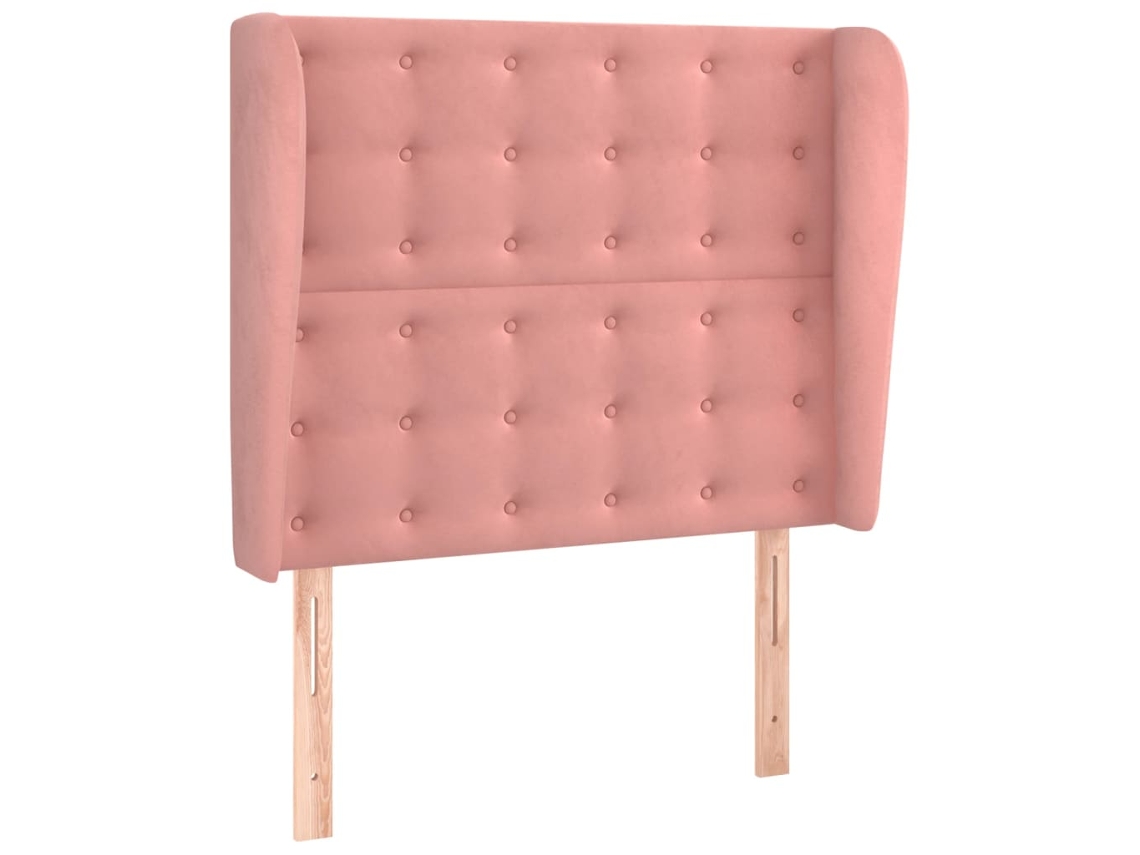 Maison Exclusive - Cabecero Con Orejas De Terciopelo Rosa 103x23x118/128 Cm