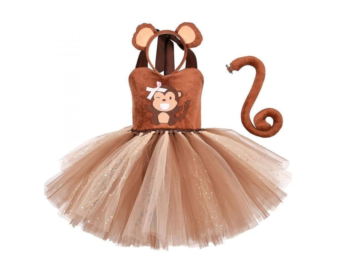 2026-7562-vestido Infantil Mono Niña Disfraz Baile Actuación Día Niño 1 De Junio Talla 100-140cm Poliéster 100(3-4t)