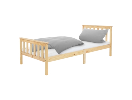 Somier Con Somier 90X200 Cm Madera De Pino Natural ML-DESIGN
