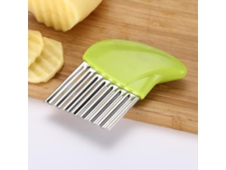 Herramienta de corte ondulado, cortador ondulado multifuncional todo en uno, asistente de acero inoxidable (verde)