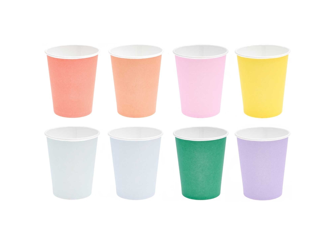 8 vasos de papel multicolores RICO DESIGN