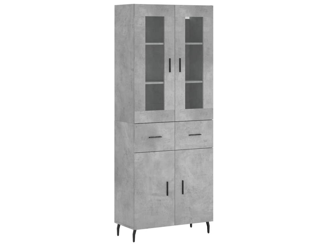 Maison Exclusive - Aparador Alto Madera Contrachapada Gris Hormigón 69,5x34x180 Cm