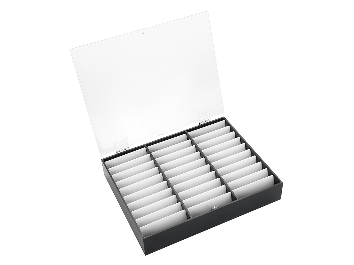 Caja De Almacenamiento Para Decoraciones De Uñas Con Múltiples Compartimentos: Elegante Y Práctica (negra)