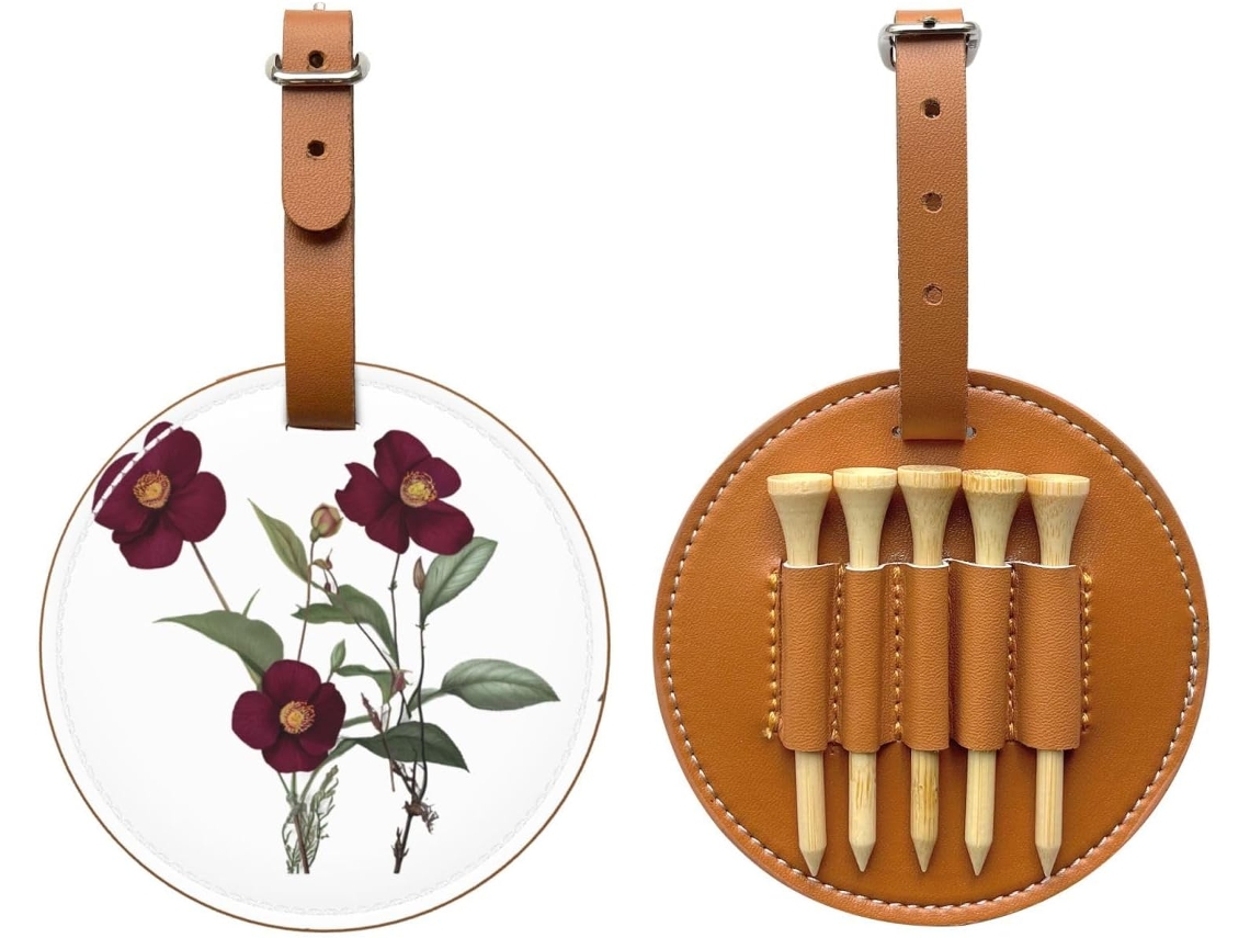 Bolsa de deporte con rosas rojas y negras, sin marca.