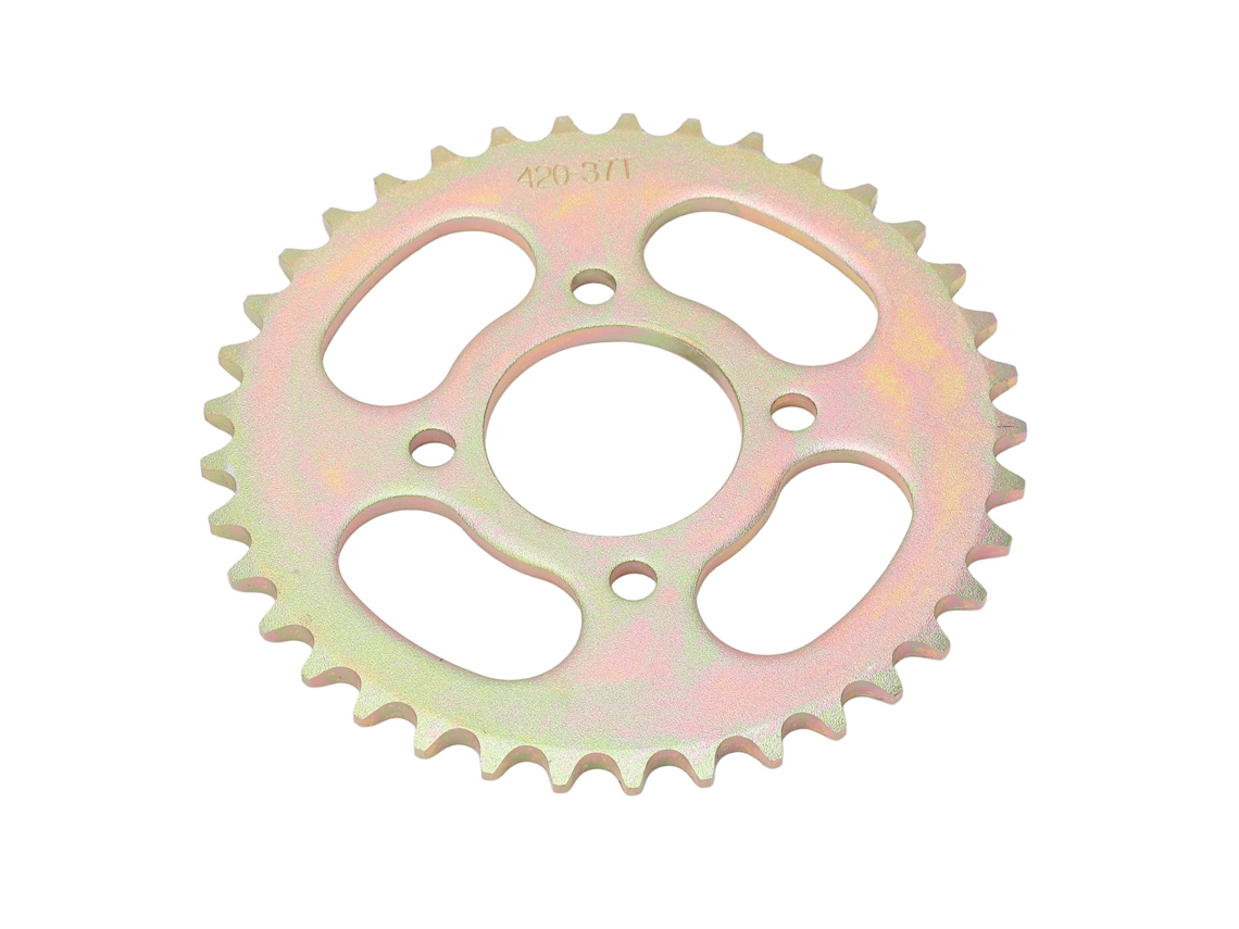 Piñón Trasero Para Motocicleta 420 37t, Engranaje De Cadena De Acero Para Reparación De Atv, Pieza De Motocicleta Diy