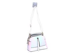 Bolso De Hombro De Piel Sintética Para Mujer, Gran Capacidad, Ajustable, Estilo Versátil, Blanco.